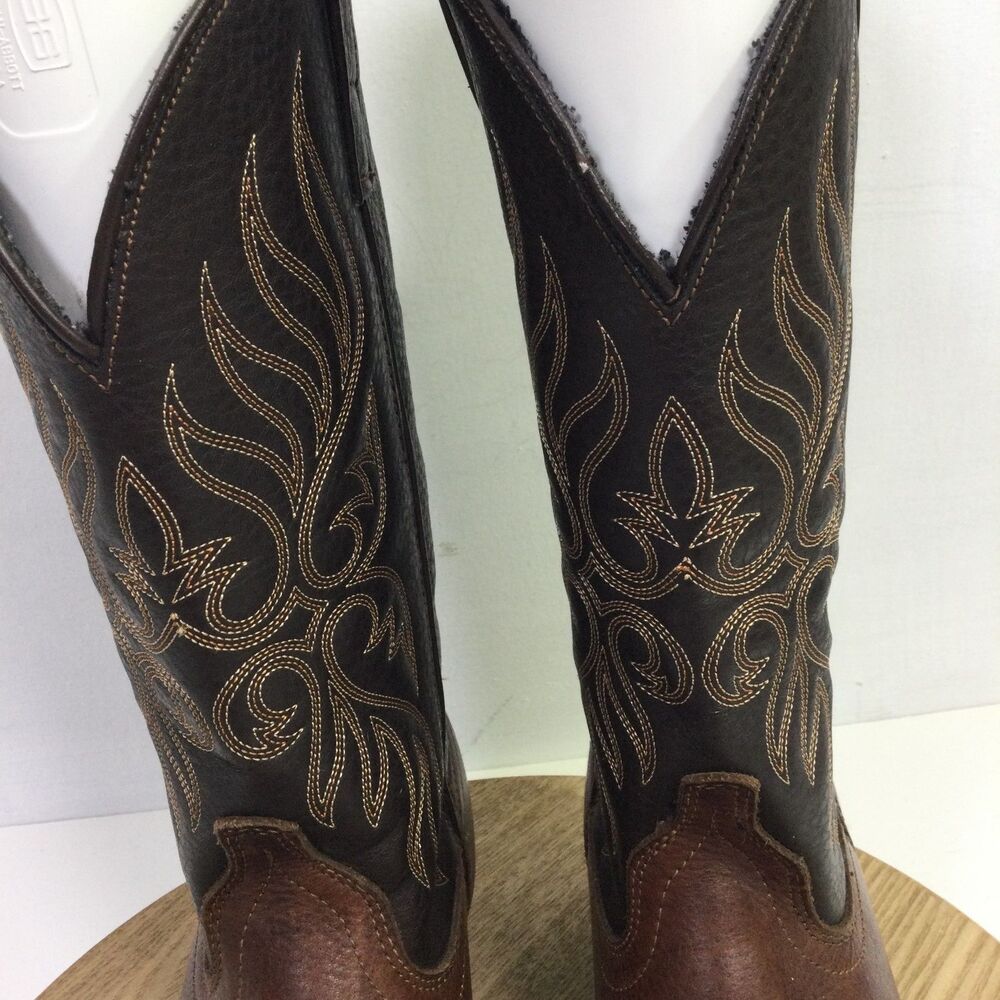 Laredo Womens Western Cowboy Boots Leather Brown Black Size 8.5M - Picture 8 of 13